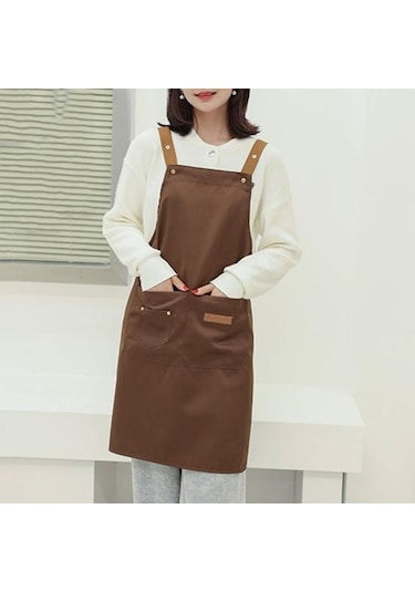 Gri Cep Ayarlanabilir Askı Tasarımlı Mutfak Önlüğü Su Geçirmez Kirlenme Önleyici Temizlik Önlüğü Pişirme Önlük Mutfak Malzemeleri