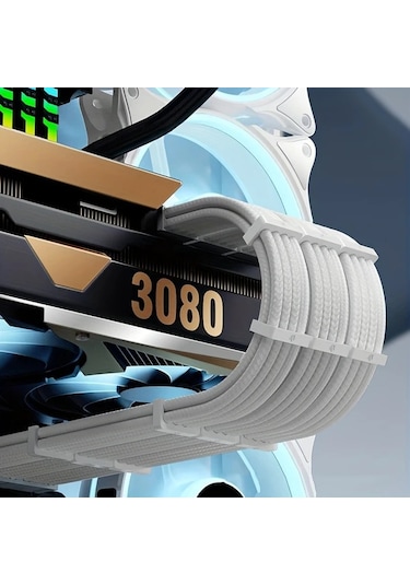 Xuweiwei Psu Uzatma Kablosu Kiti Siyah Atx 24pin Pcıe 8pin Eps Cpu 8pin Mod Kollu Güç Kaynağı Kablosu