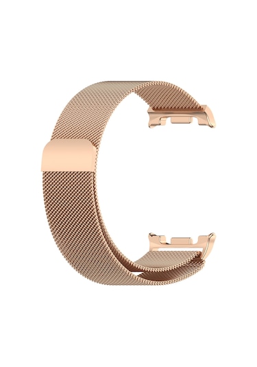 Samsung Uyumlu Galaxy Watch 8 Mtr Krd-01 Metal Kordon - Rose Gold