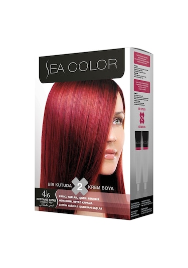 Sea Color Saç Boyası Kestane Kızılı 4/6