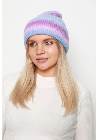 Renk Geçişli Kadın Bere Rkş-16 Lila Lila