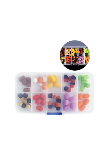 Reedark 50 Adet Yüzen Sazan Yemi Topları - Yapay Yem Ve Saklama Kutusu İle Set