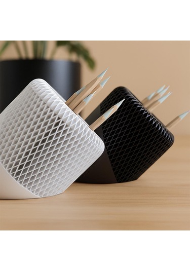 Modern Eğik Tasarımlı Kalemlik-fibrika Store - Siyah Siyah