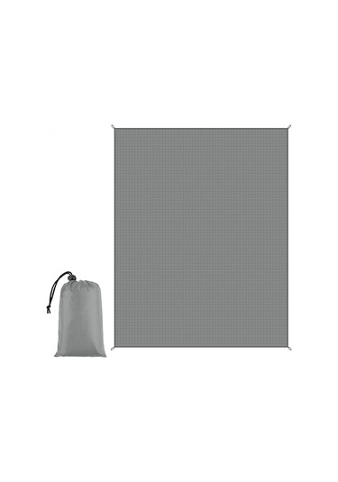 Suntek Plaj Battaniyesi Su Geçirmez Portatif Piknik Battaniyesi Koyu Gri