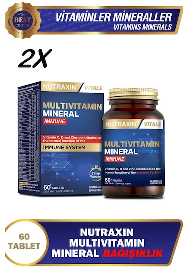 Nutraxin Multivitamin Mineral Immune Complex 2x60tablet