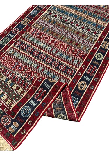 El Dokuma Sıfır İran Sumak Kilimi 84x200 Yün Yolluk