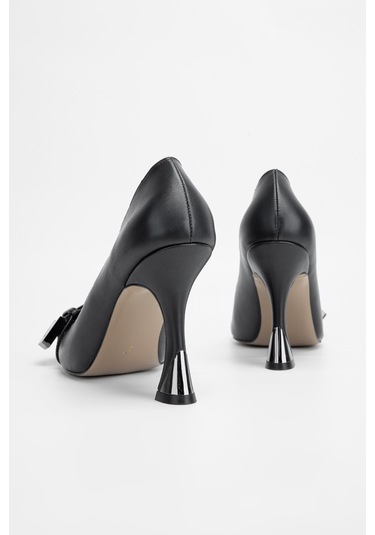 Valmenti Kadın Siyah Hakiki Deri Topuklu Ayakkabı 909 9026 Bn Ayk Sk23/24 Siyah