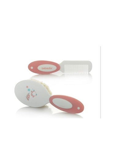 Bebedor Doğal Kıl Fırça & Tarak Seti Kod:573 - Pembe