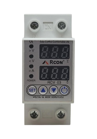 Rcon Rcv03 Akım Ve Voltaj Korumalı Monofaze 63a Sigorta