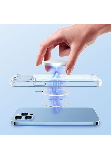 Bloomnest İphone Uyumlu 13 Pro İçin Magsafe Tpu Kılıf, Şeffaf Kırılmaz, Kolay Kullanım Diğer