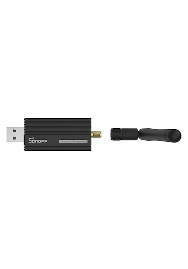 Vkemall Sonoff Zbdongle-e Zigbee 3.0 Usb Anahtarı: Ev Otomasyonu Ağ Geçidi, Çeşitli Zigbee Cihazlarını Yerel Kontrol, Alüminyum Gövde, Antenli, Siyah