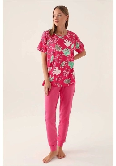 Rolypoly 3386-s Kadın Kısa Kol Pijama Takımı Fuşya
