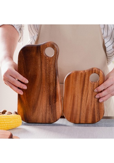 Suntek Ahşap Kesme Tahtası Servis Ekmek Meyve Sebzeler Için Abanoz S