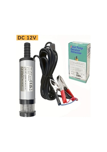 Xuweiwei 12v 38mm Gümüş Dc 12v 24v Su Altı Elektrikli Pompa Dizel Ve Su İçin Alüminyum Alaşımlı Kabuk 12ldakika Yakıt Transfer Pompası