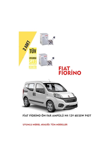 Fiat Fiorino Ön Far Ampül Takımı 2 Adet