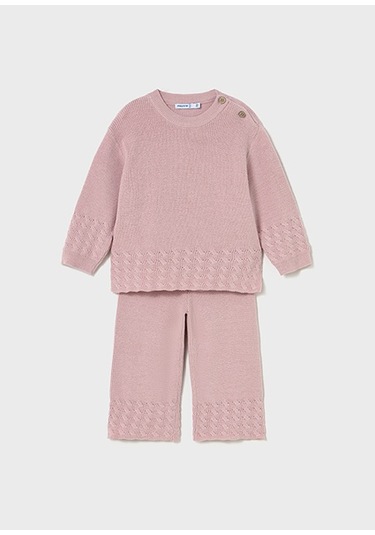 Mayoral Pembe Kız Bebek Triko Takım 2592 Pembe