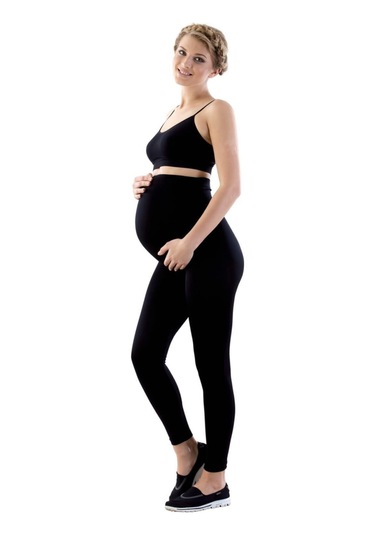 Kadın Dikişsiz Hamile Tayt Korse 2siyah