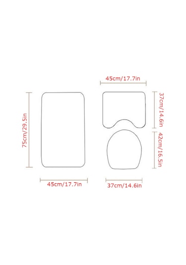 Dianziye Klasik Çiçek Desenli Flanel Banyo Seti - Kaymaz Altlı Tuvalet Battaniyesi, Kapak Kılıfı Ve Banyo Matı - Yumuşak Ve Pratik Diğer