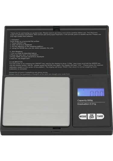 Wondernest Tartı Takı Paslanmaz Mini Hassas Gümüş Elektronik Çelik 500g/0.01g Fg Gümüş