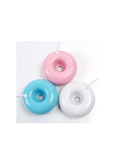 Donut Şekli Mini Usb Hava Nemlendirici Aroma Difüzör Arıtma Pembe
