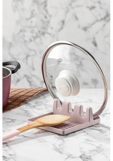 Bayev 2 Adet Kirli Kaşıklık Kepçe Altlığı Tencere Kapak Tutucu Ve Kaşıklık - Tencere Kapağı Standı