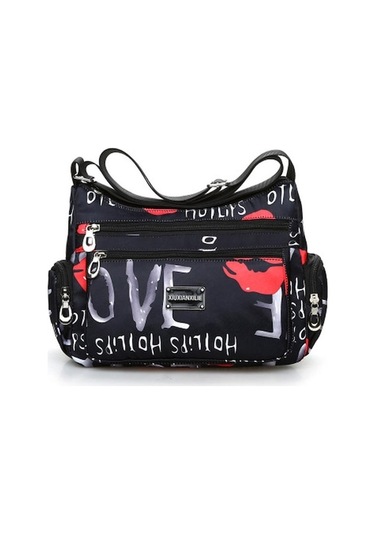 Ganzhoushop Vintage Ve Tarzı Stil Omuz Moda Kırsal Kadın Hafif Haberci Fermuarlı Emotion Çiçekli Çantaları Çantaları Avrupa Amerikan Ug Çok Renkli