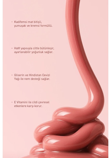 Alix Avien Yoğun Pigmentli E Vitaminli Mat Bitişli Kremsi Likit Allık - Liquid Blusher 03 Warm Apricot Bordo