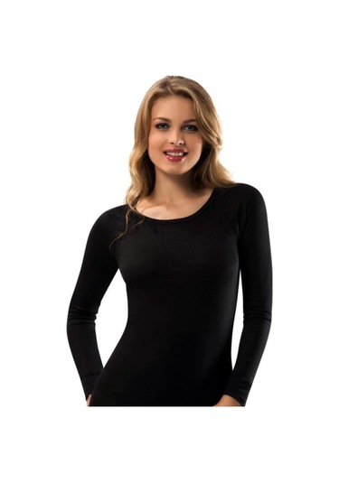 Kadın Siyah Termal Üst 1'li Paket 2706 Siyah