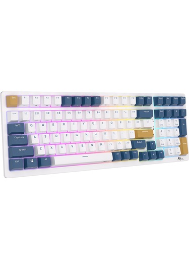 Royal Kludge Rk98 Beyaz-mavi Rgb Kablosuz Us Gaming Klavye