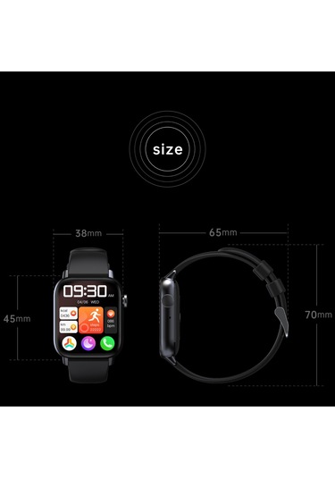 Wezone Qs08pro 1.83 İnç Ips Ekran Bluetooth Arama Akıllı Saat (İthalatçı Garantili)