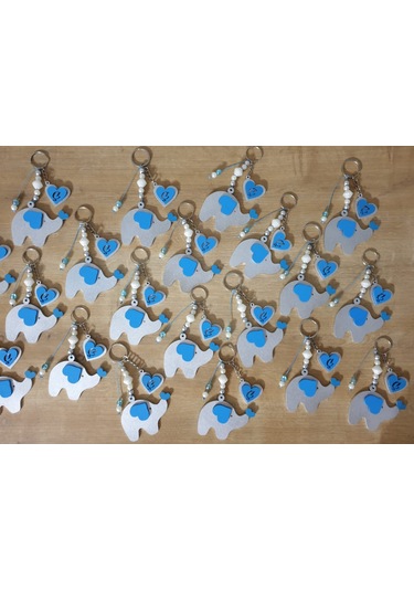 Hdrlazerdizayn Ahşap Fil Ve Kalpli Anahtarlık Bebek Hediyelik