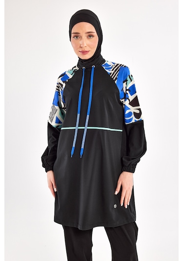 Spor Likra Tam Kapalı Tesettür Mayo 1225 Siyah11 Siyah11