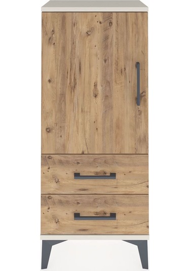 Arges Komodin 2 Raflı 2 Çekmeceli Tek Kapaklı 44x30x106 Aytaş... Aytaşı