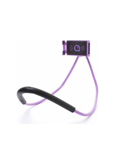 Honmex Mor Esnek Boyunluk Telefon Tutucu - 360 Döner, El Serbestliği Sağlar, Yatak Odası/masaüstü Kullanıma Uygun