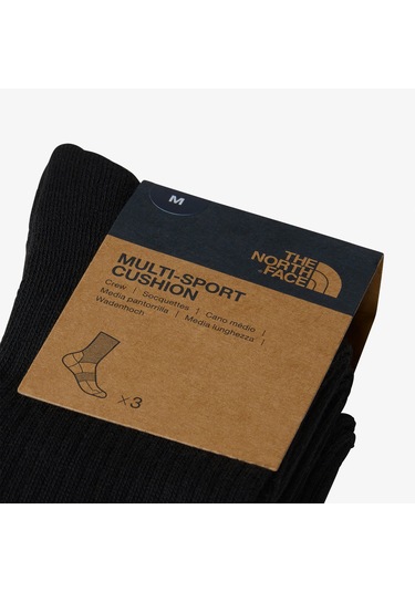 The North Face Multi Sport Cush Crew Sock 3lü Unisex Siyah Koşu Çorabı Nf0a882hjk31 Siyah