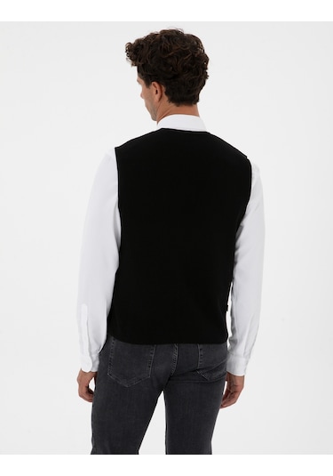 Pierre Cardin Erkek Siyah Yelek Triko 50317313-vr046 Siyah