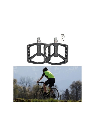 Dolıty Dağ Bisikleti Pedalları Mtb Bisiklet Düz Geniş Siyah
