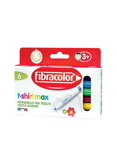 Fibracolor T-Shirtmax Kalıcı Tekstil-Kumaş Kalemi 6 Renk