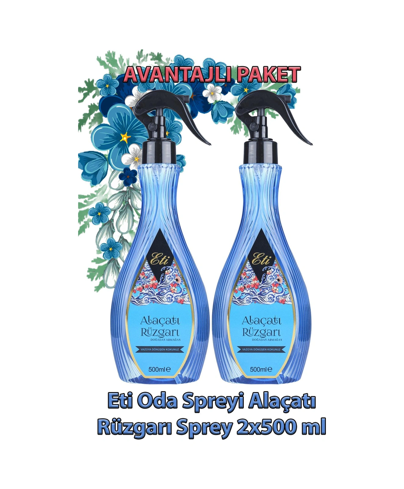Eti Oda Spreyi Alaçatı Rüzgarı Sprey 500 Ml 2 Adet Bahar