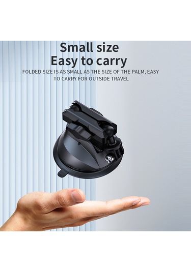 Ranyeek Telesın Te-suc-011 Nilon Spor Kamera Sünger Tutucu, 360 Çift Top Rotasyon, 10kg Yük Kapasitesi, Siyah, Araç/cam Yüzeyleri İçin Dayanıklı Siyah