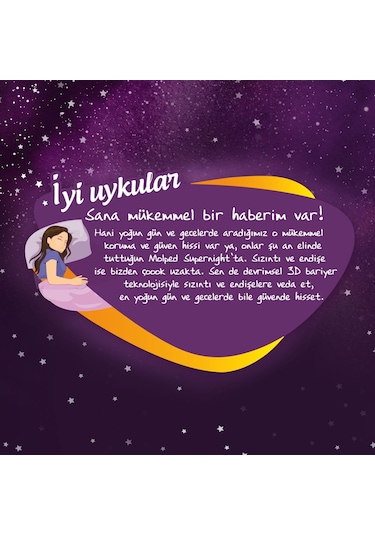 Molped Super Night Hijyenik Ped Süper Gece 14'lü