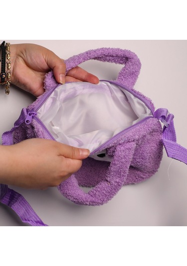 Sanrio Kuromi Mor Peluş Omuz El Çantası-1966 Altın