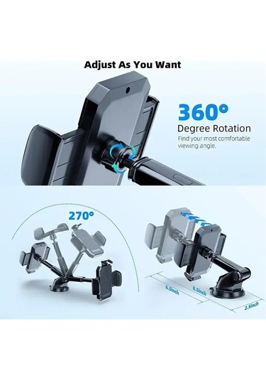 Araba Cep Telefonu Tutucu Çok Fonksiyonlu Araba Döner Gösterge Paneli Vakumlu Araç İçi Navigasyon Desteği,jwcwsq