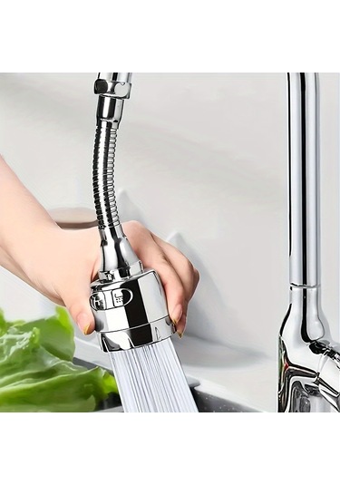 360 Derece Dönüşlü, Üç Farklı Püskürtme Moduna Sahip Su Tasarruflu Musluk, Su Tasarruflu Perlatör, Difüzör Musluk Nozulu Filtre Adaptörü