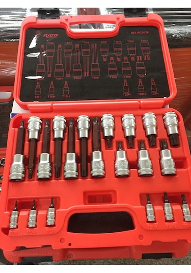 Rico 1/4"&1/2" Delikli Torx Lokma Seti 20 Parça