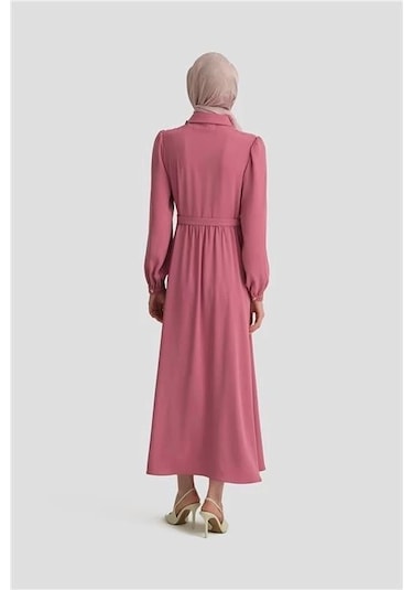 Armine Seyyar Yaka Kurdeleli Elise 25y9016 Sümbül Pembe