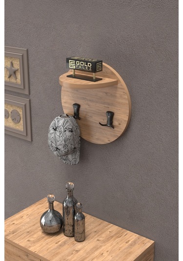 Askılık Duvar Elbise Askılığı Portmanto Üstü Ceviz Diğer