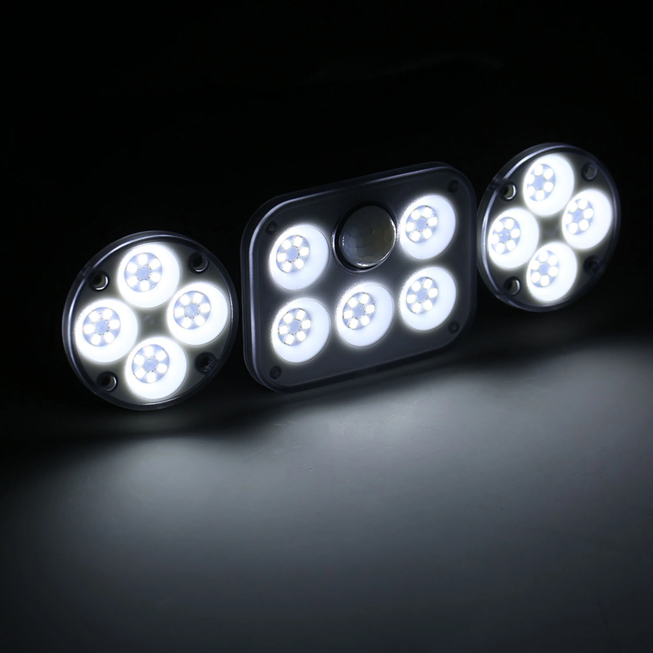 Geeroyoo Güneş Enerjili 3 Kafa Duvar Lambası - 78 Led 3 Çalışma Modu Ip65 Su Geçirmez 300-450lm 6000-6500k Diğer