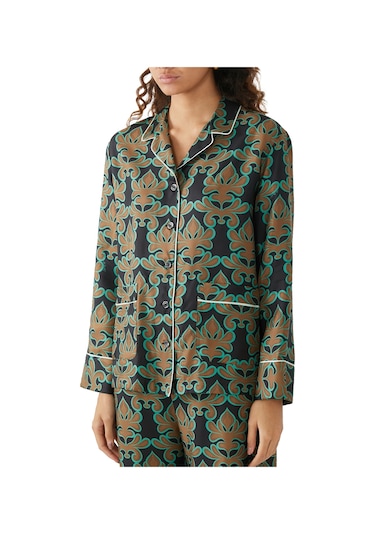 La Doublej Şık Kadın Pijama Gömleği Siyah