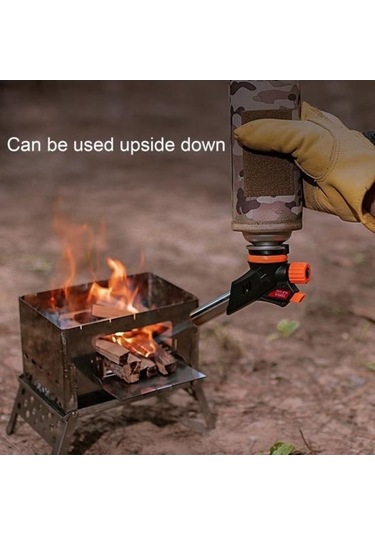Pazly Barbekü Meşalesi Sıcaklığa Dayanıklı Klip Tipi Taşınabilir Alev Ayarlanabilir Evrens Anti-pas Yüksek Sertlik Kamp Çakmağı Siyah